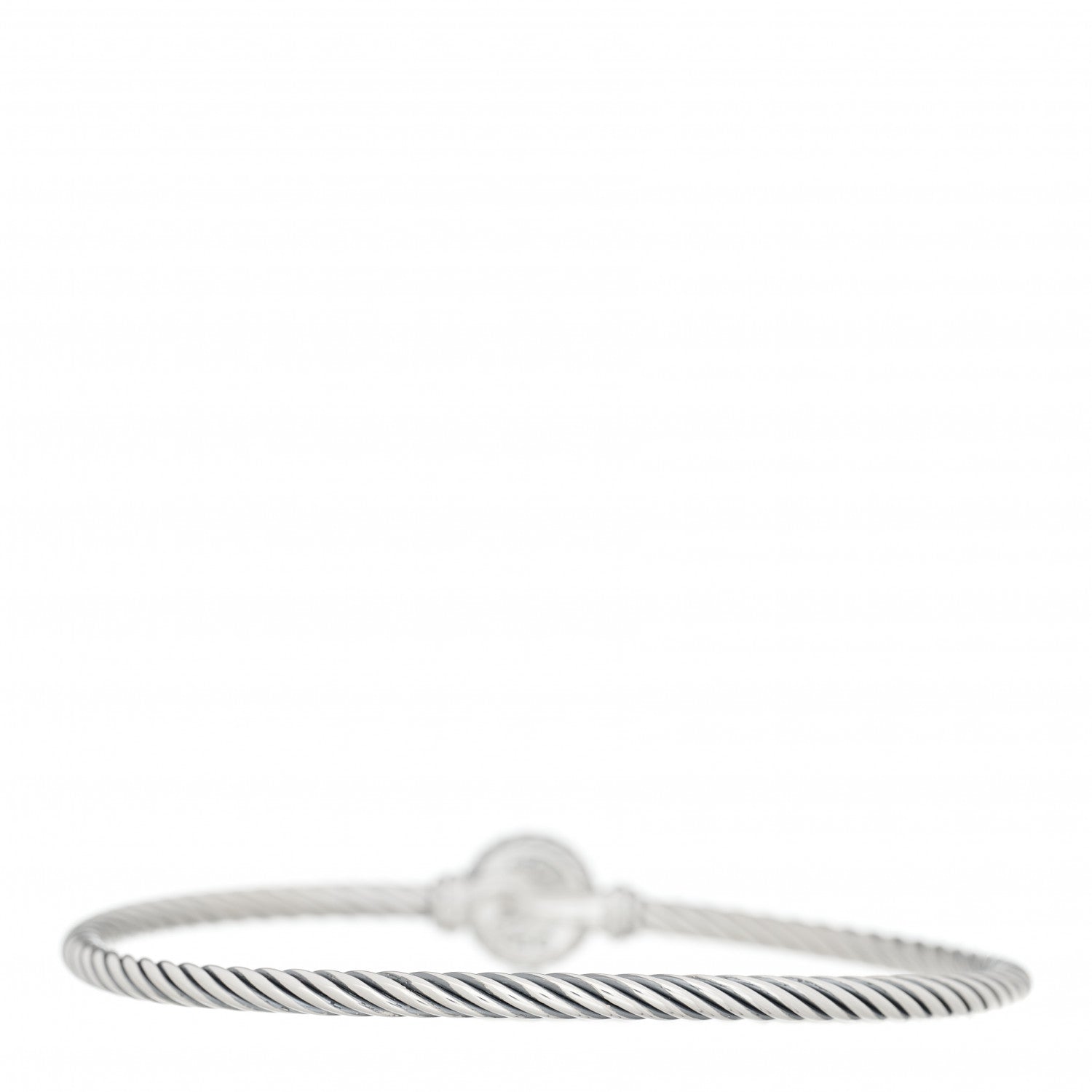 David Yurman Sterling Silver Black Onyx 3mm Chatelaine Bracelet 2 of 3