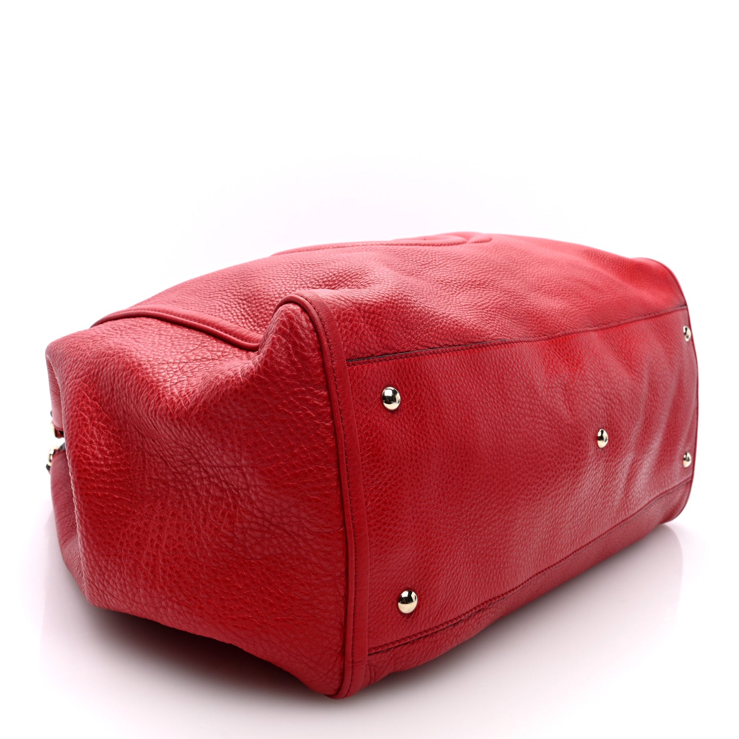Gucci Pebbled Calfskin Large Soho Shoulder Bag Red 4 of 10