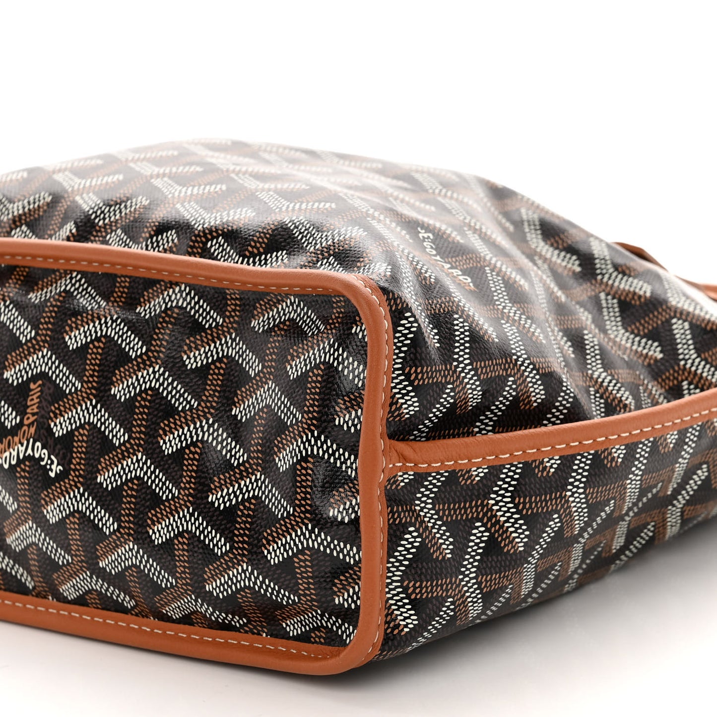 Goyardine Reversible Mini Anjou Black Gold