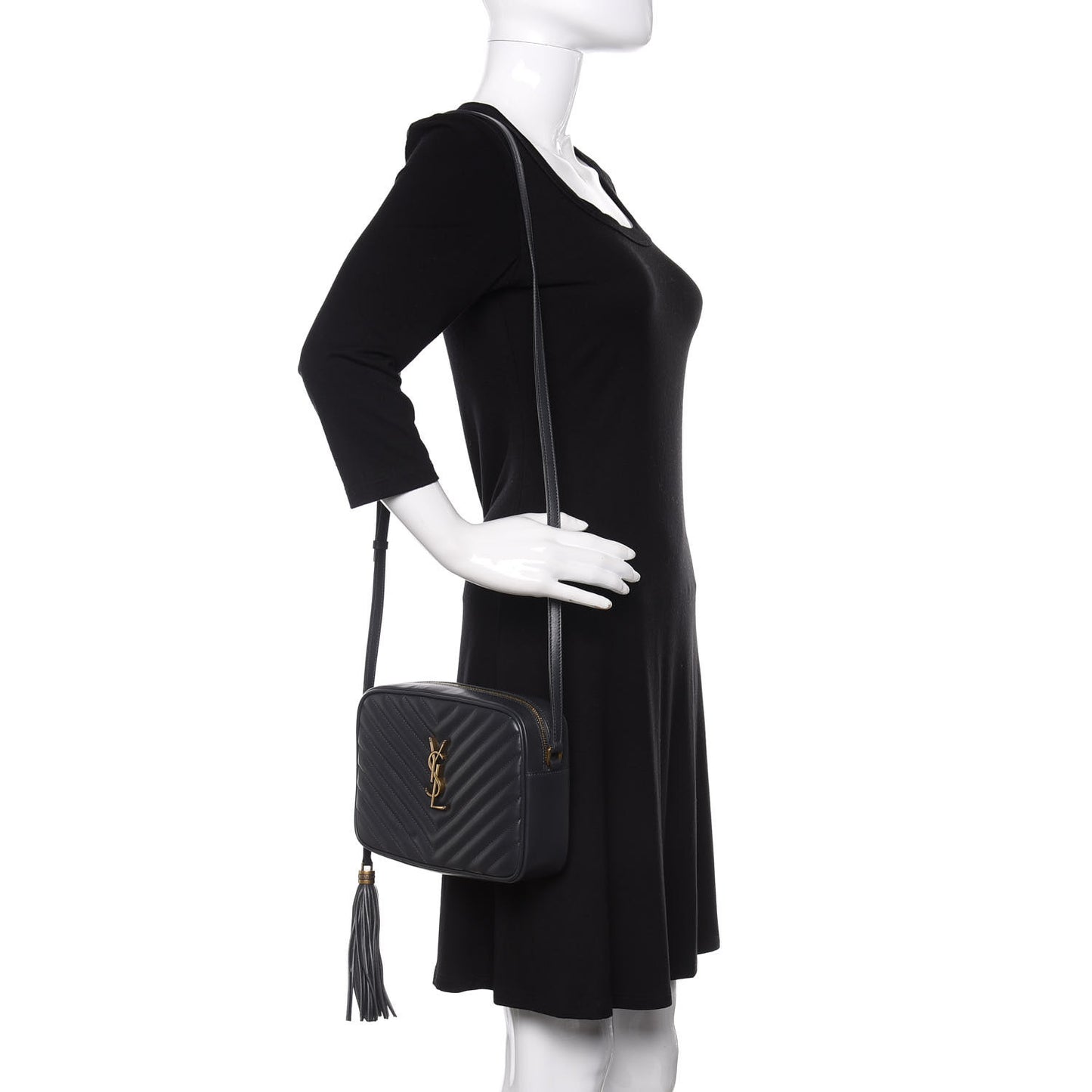 Calfskin Matelasse Monogram Lou Camera Bag Asphalt