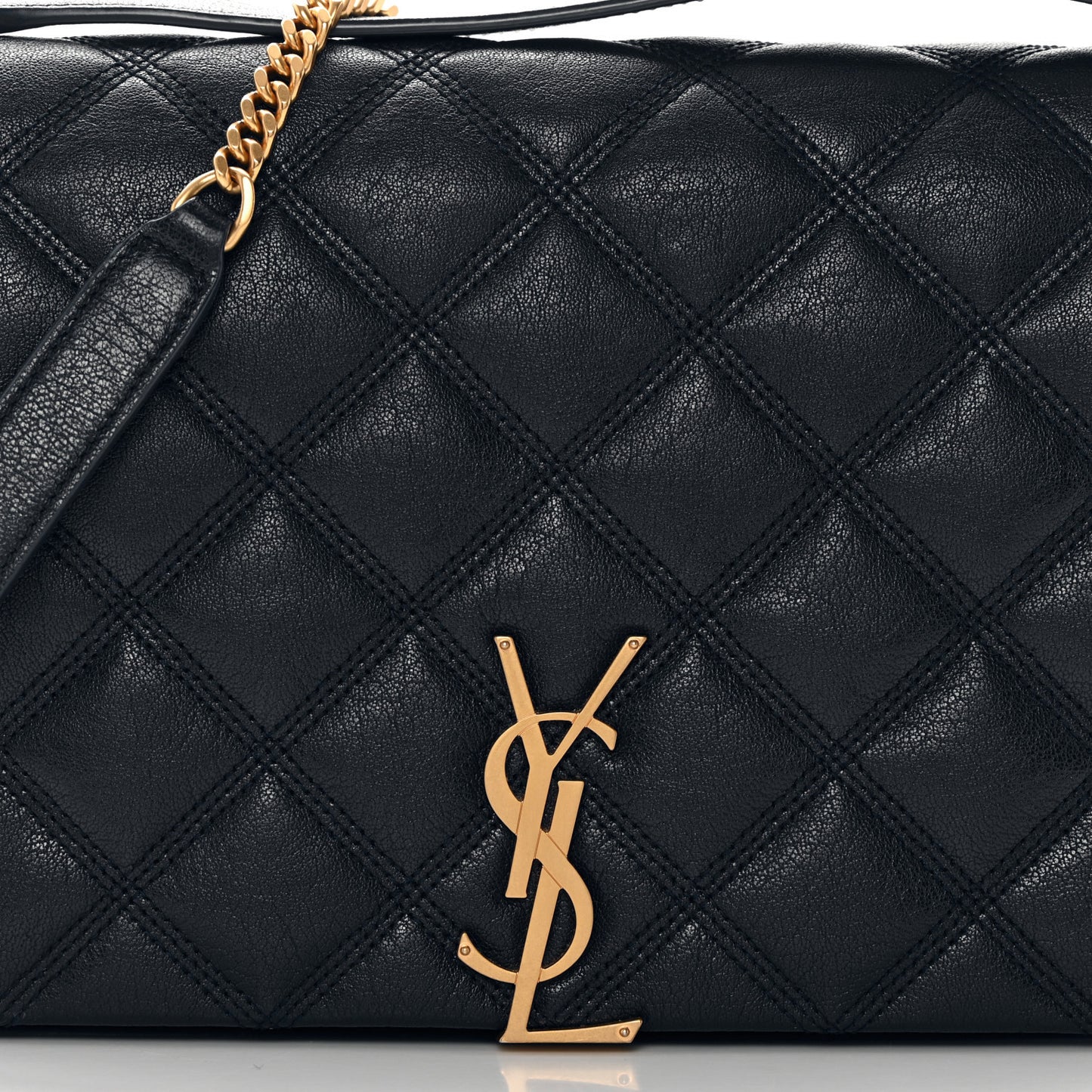 Lambskin Quilted Mini Becky Chain Bag Navy