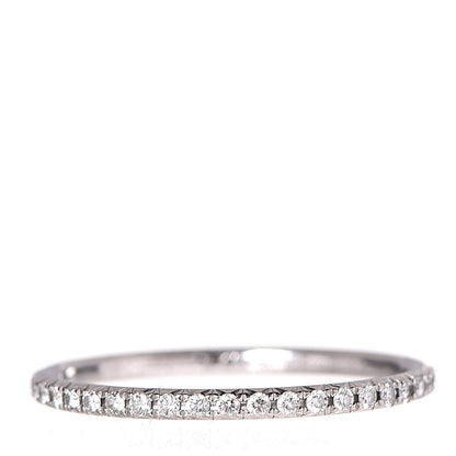 Tiffany 18K White Gold Diamond Metro Band Ring 52 6 1 of 5