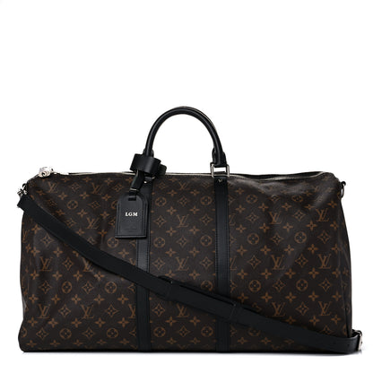 Louis Vuitton Monogram Macassar Keepall Bandouliere 55 1 of 10