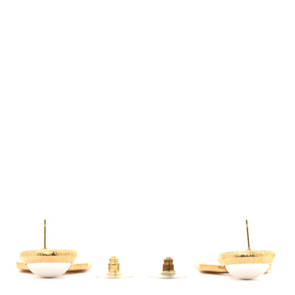 Chanel Pearl CC Tags Drop Earrings Gold 3 of 6