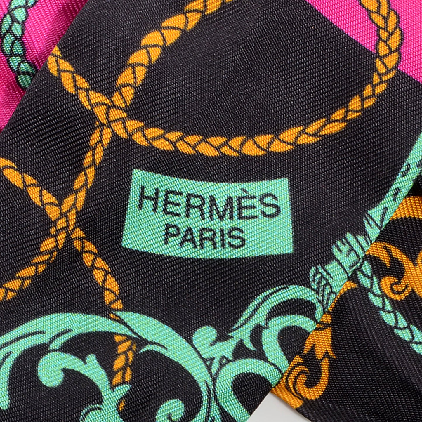 Silk Tours de Cles Twilly Noir Fuchsia Vert