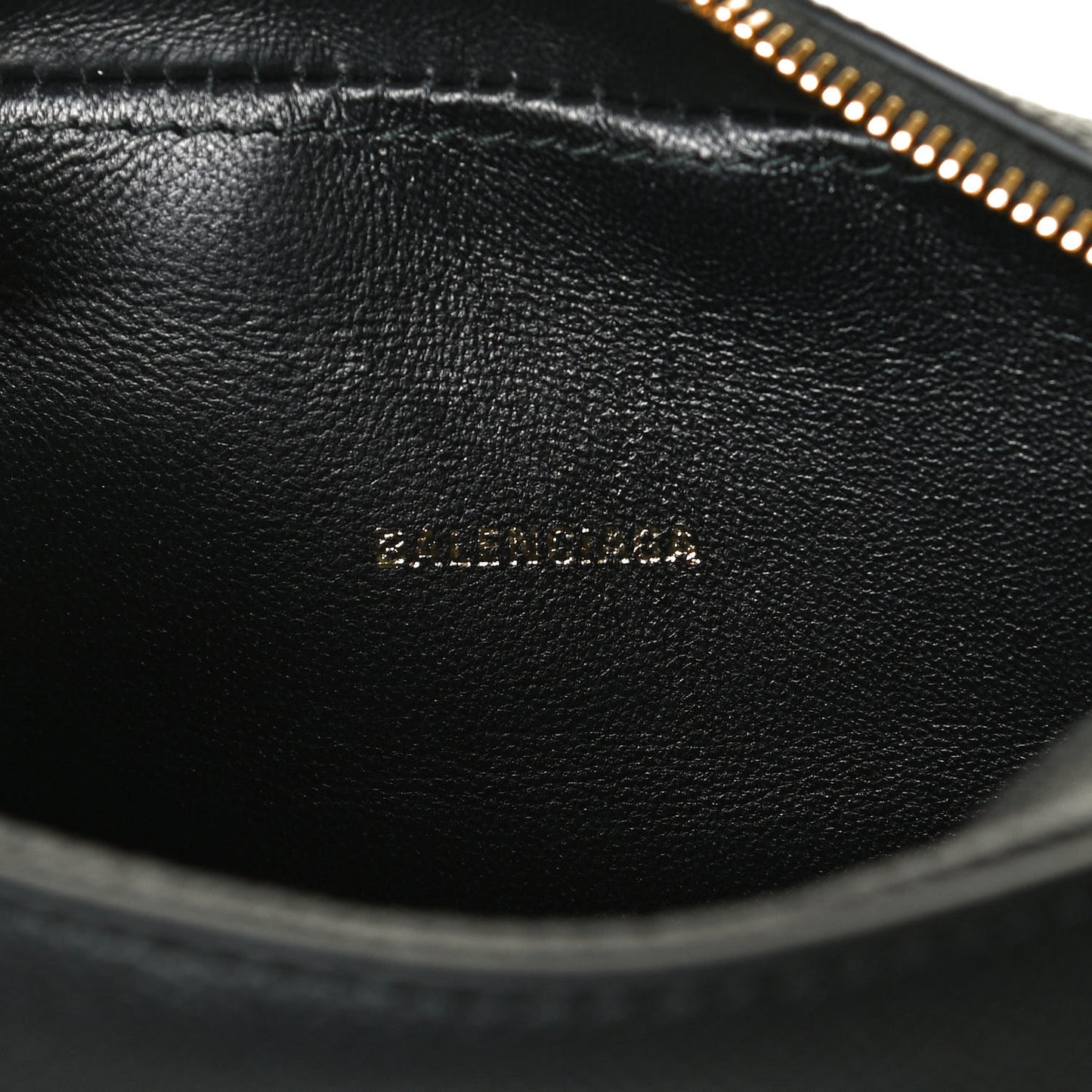 Signature Grained Calfskin Logo XS Ville Camera Bag Black White