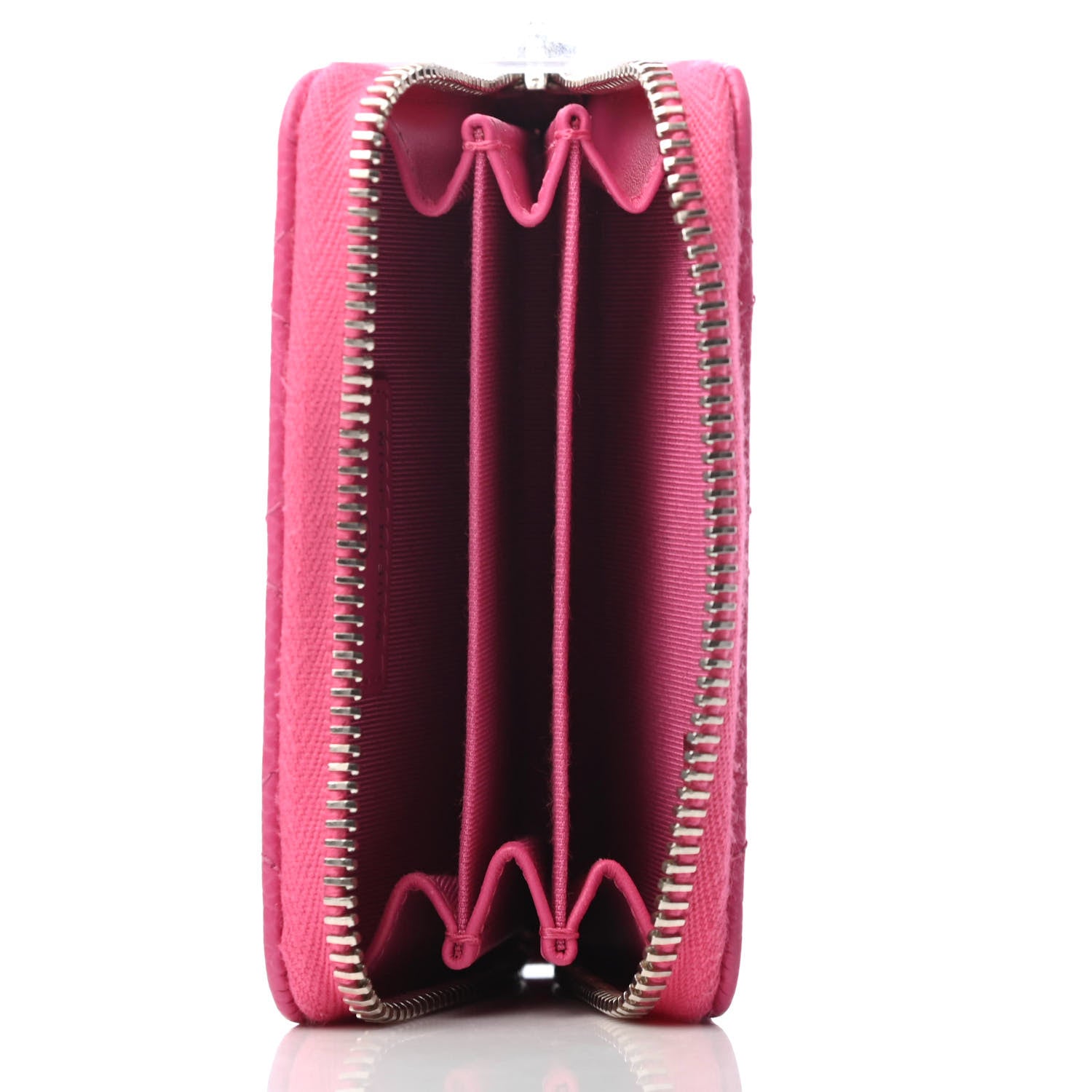 Chanel Caviar Quilted Zip Coin Purse Pink 5 of 10