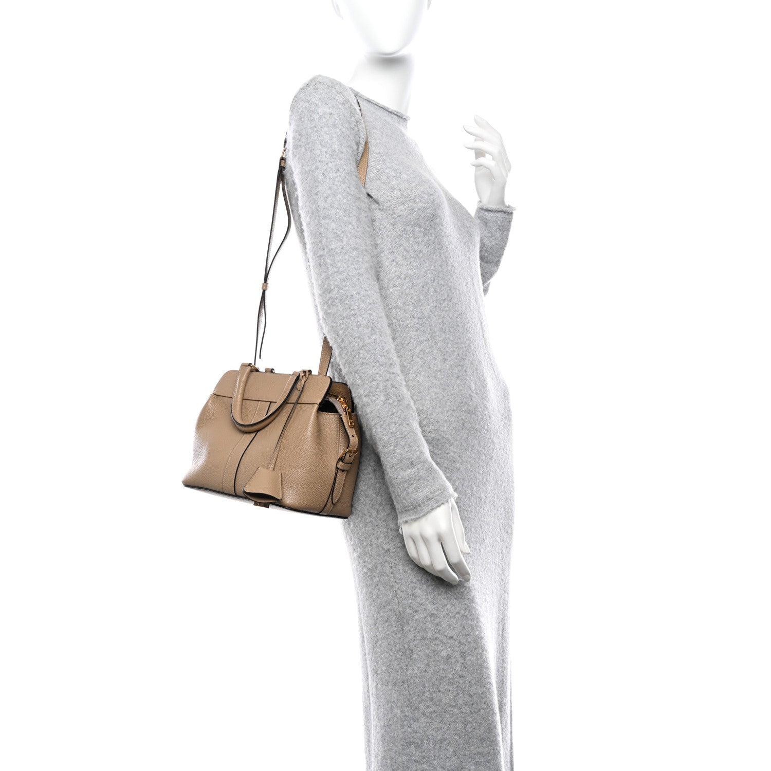 Celine Grained Calfskin Small Cabas De France Dune 2 of 10