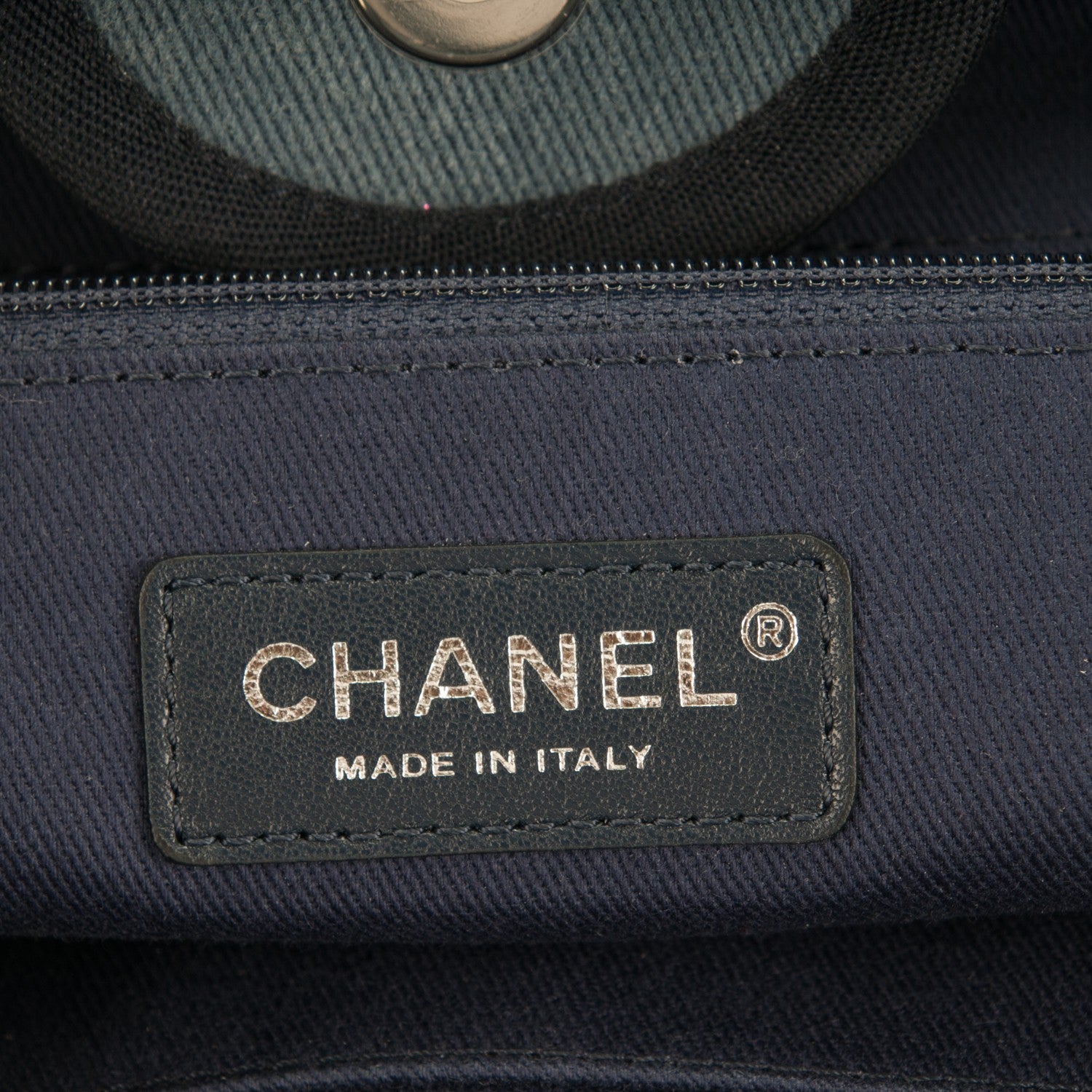 Chanel Canvas Sequin Large Deauville Tote Navy 7 of 8