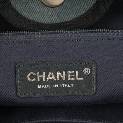Chanel Canvas Sequin Large Deauville Tote Navy 7 of 8