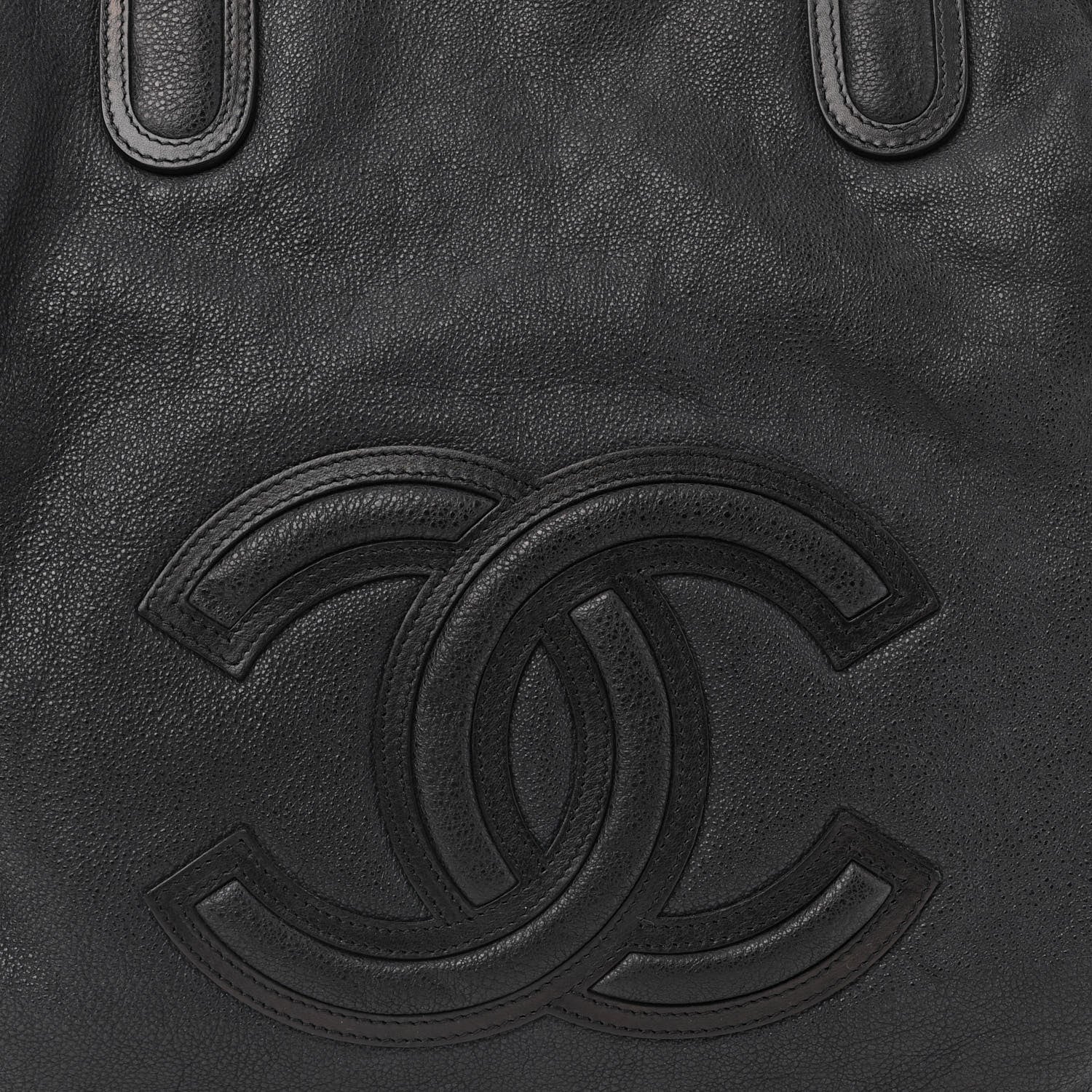 Chanel Washed Calfskin Drawstring Tote Black 8 of 22