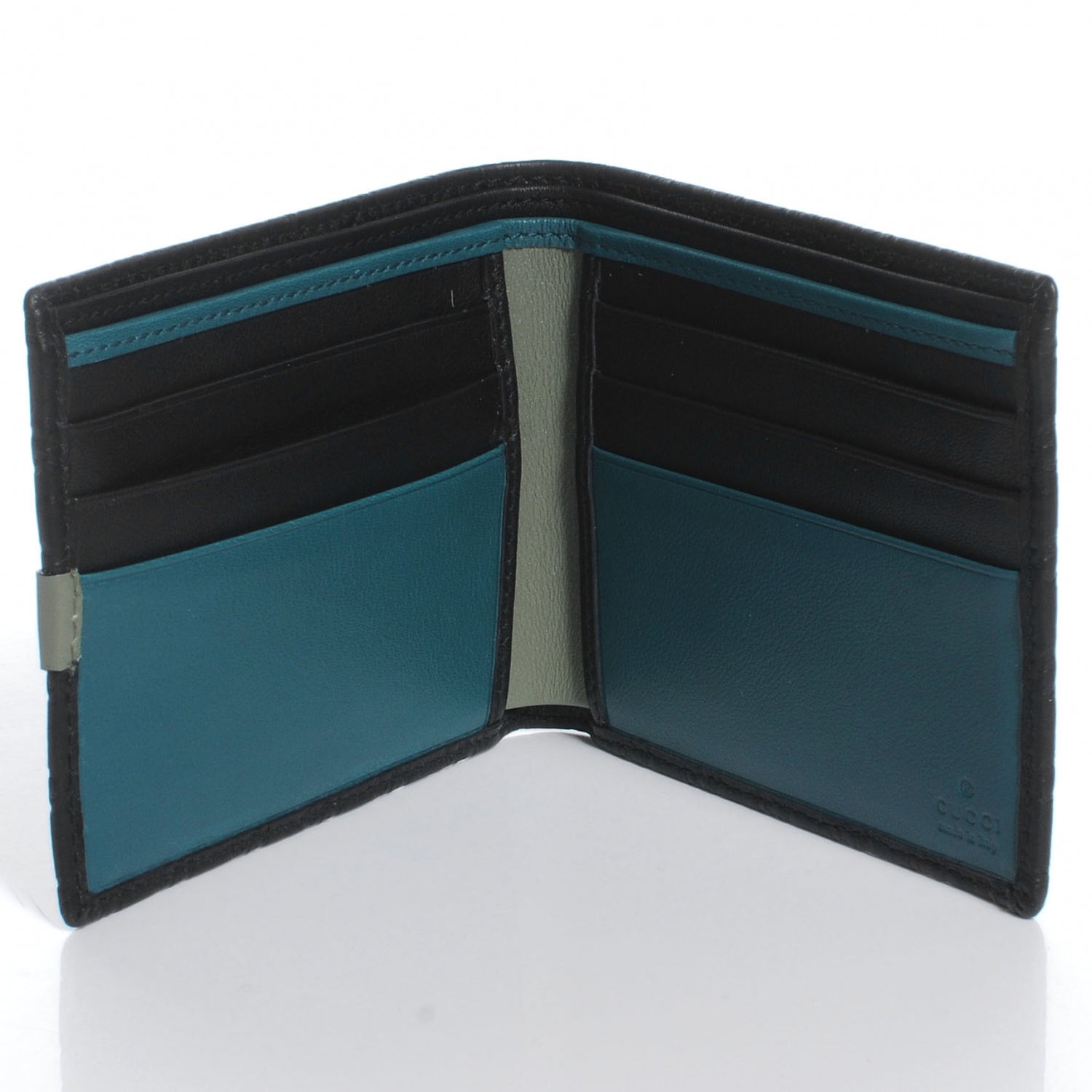 Gucci Microguccissima Mens Bi-Fold Wallet Black 5 of 7