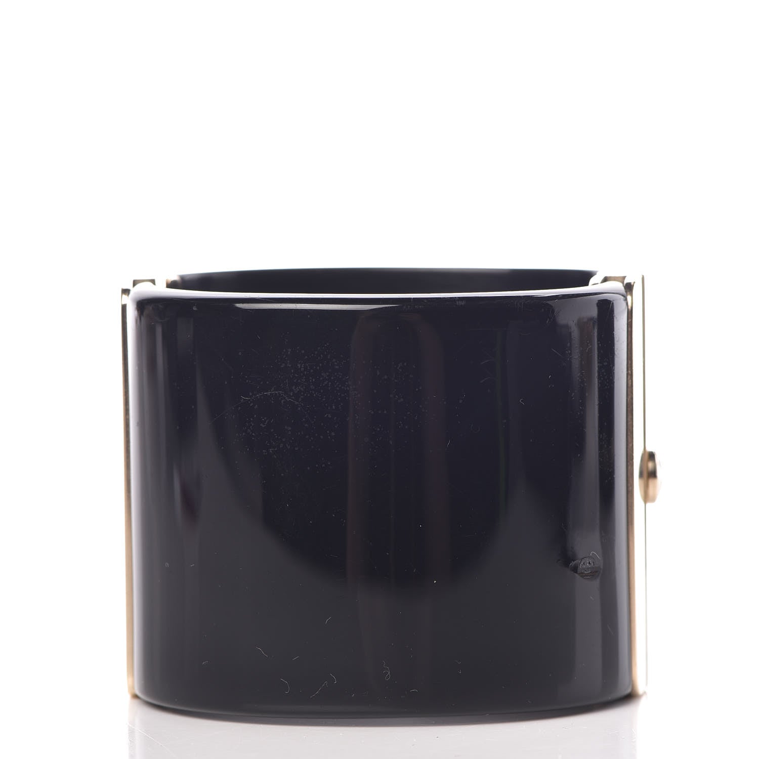 Chanel Resin Pearl CC Cuff Black 3 of 10