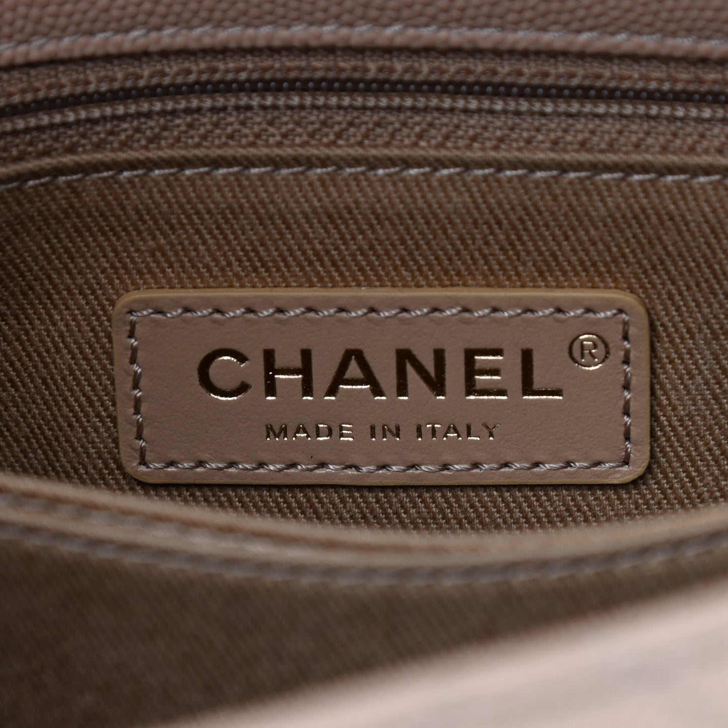 Caviar Lizard Embossed Quilted Mini Coco Handle Flap Beige