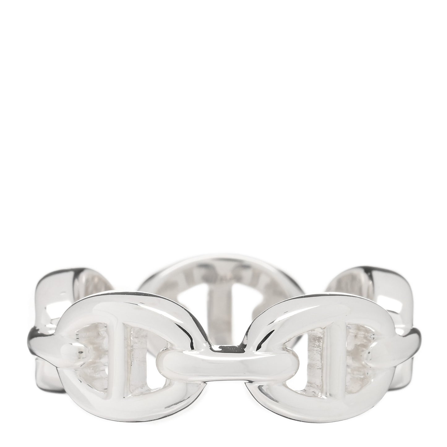 Sterling Silver PM Chaine d'Ancre Enchainee Band Ring 51 5.75