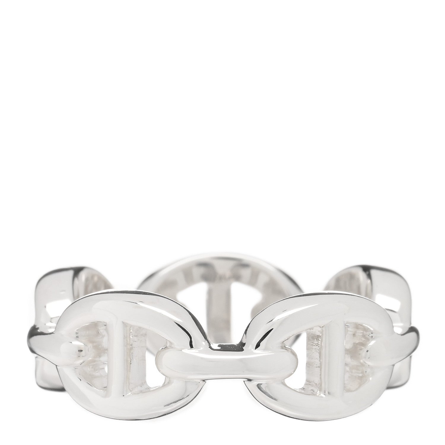 Hermes Sterling Silver PM Chaine d'Ancre Enchainee Band Ring 51 5.75 3 of 4
