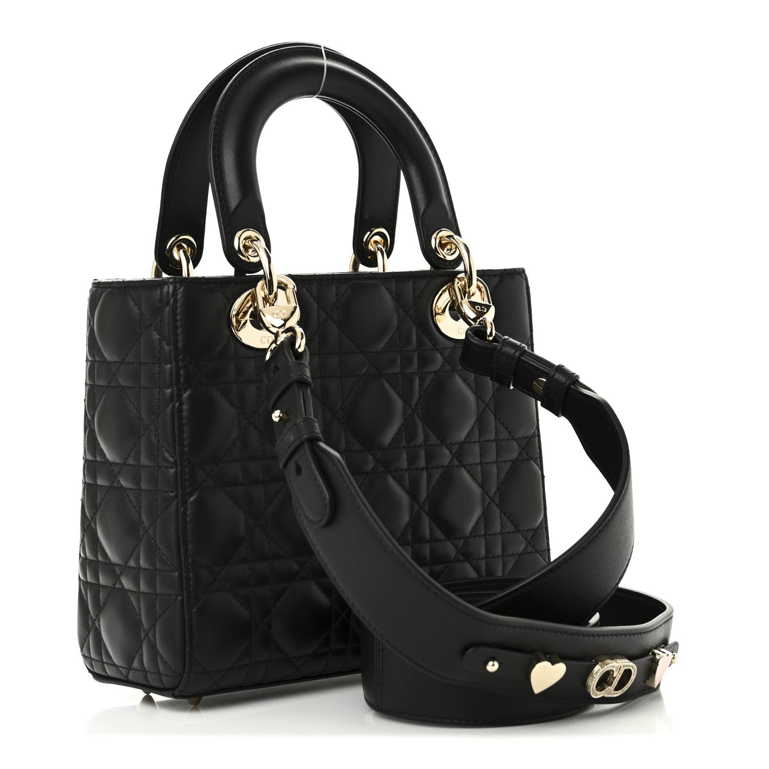 Christian Dior Lambskin Cannage Small My ABCDior Lady Dior Black 3 of 9