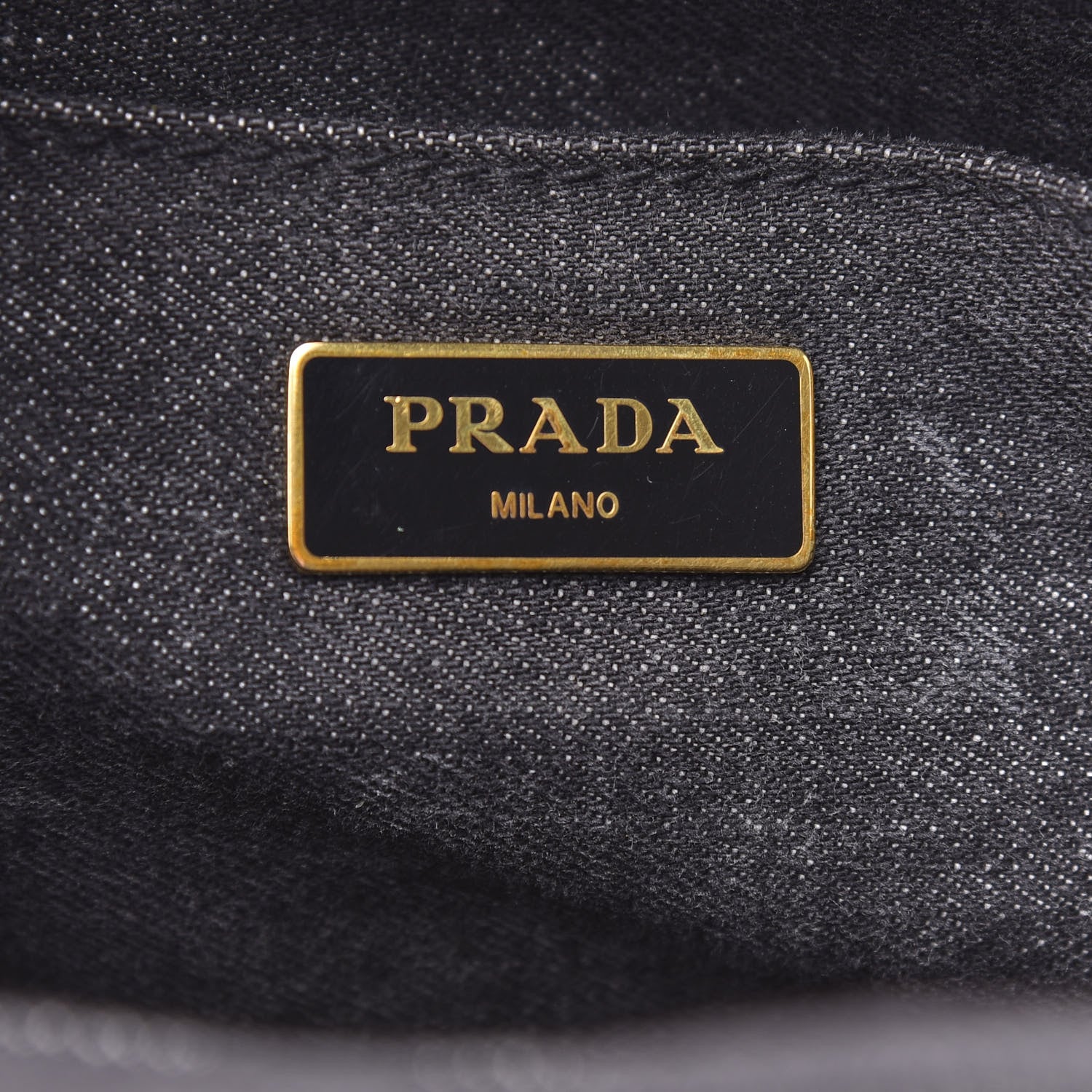 Prada Denim Robot Tote Bag Black 6 of 13