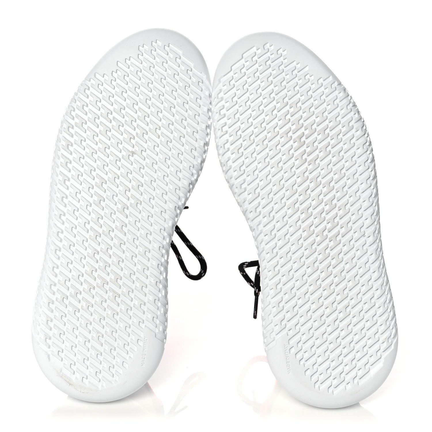 Hermes Technical Canvas Calfskin Womens Duel Sneakers 36 White Black 5 of 10