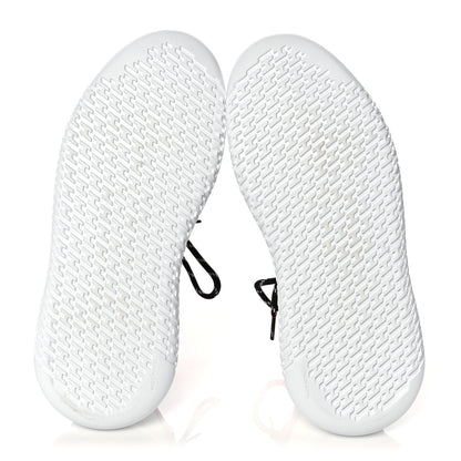 Hermes Technical Canvas Calfskin Womens Duel Sneakers 36 White Black 5 of 10