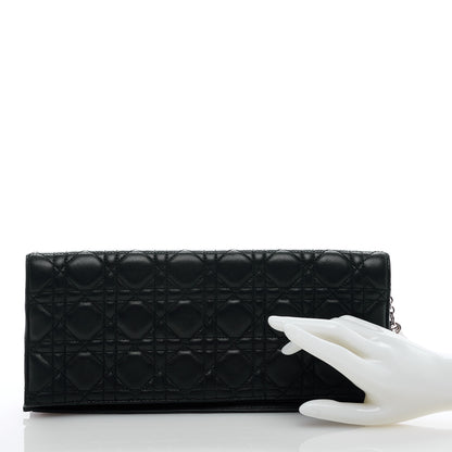 Christian Dior Lambskin Cannage Large Lady Dior Convertible Clutch Black 2 of 6