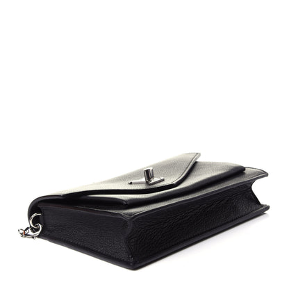 Louis Vuitton Soft Calfskin My Lockme Chain Pochette Black 4 of 13