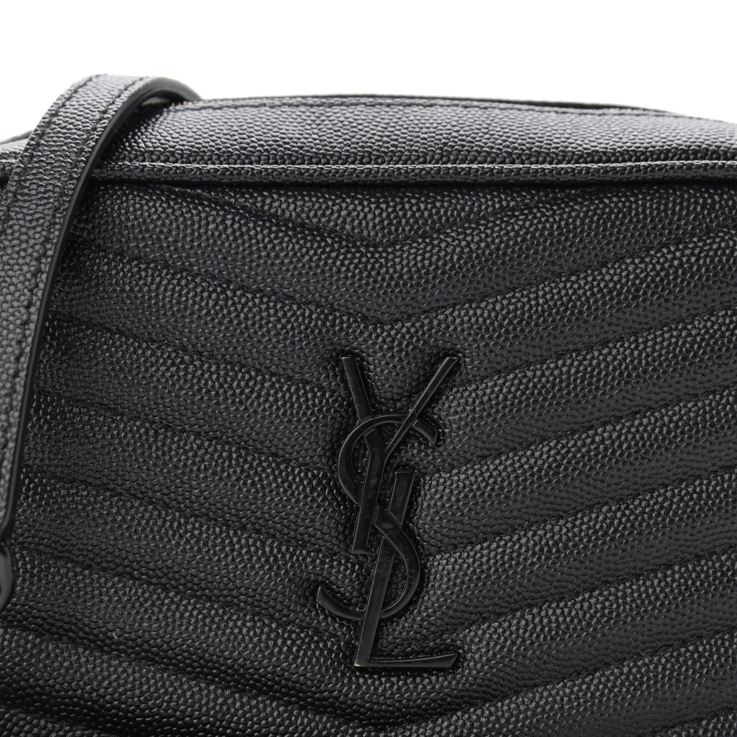 Grain De Poudre Matelasse Monogram Mini Lou Camera Bag Black