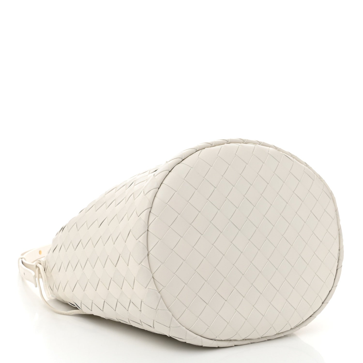 Bottega Veneta Calfskin Intrecciato Small Castello Bucket Bag White 4 of 9