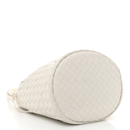 Bottega Veneta Calfskin Intrecciato Small Castello Bucket Bag White 4 of 9