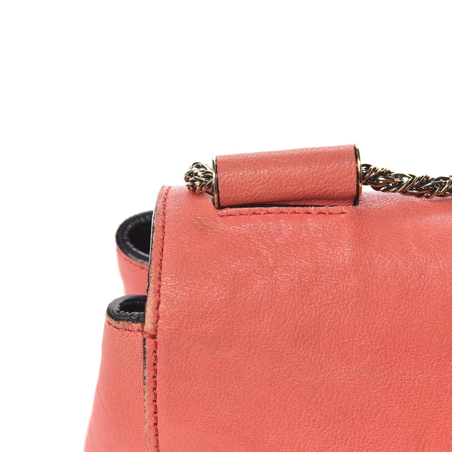 Goatskin Medium Elsie Shoulder Bag Coral Pop