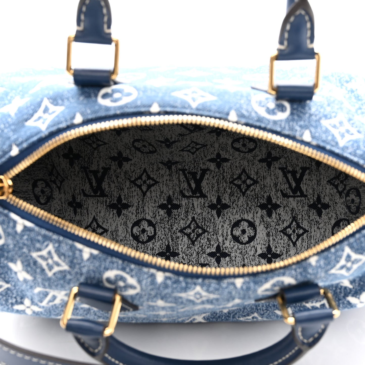 Monogram Jacquard Denim Speedy Bandouliere 25 Bleu