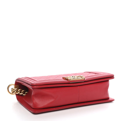 Chanel Caviar Quilted Medium Boy Flap Red 3 of 10