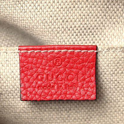 Gucci Pebbled Calfskin Small Soho Disco Bag Tabasco Red 6 of 9