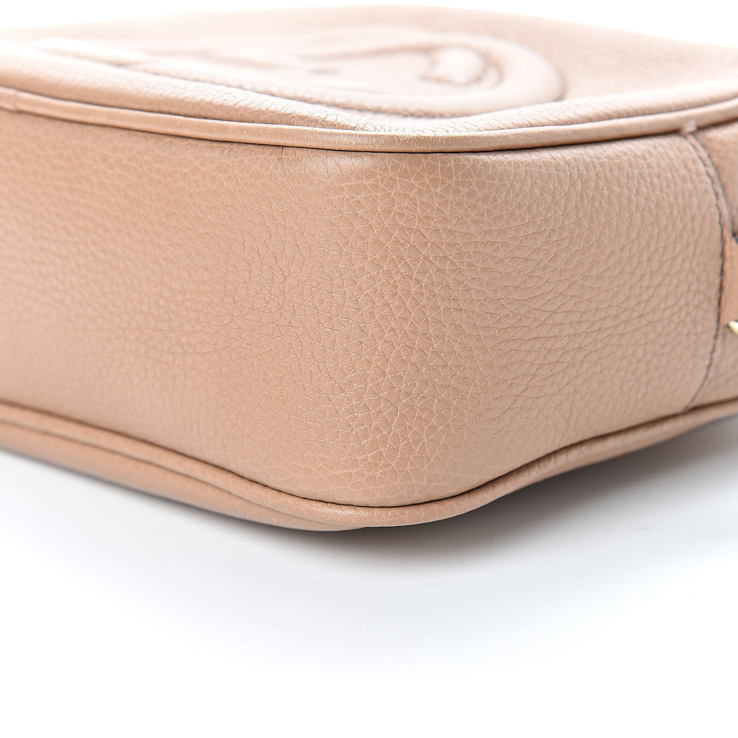 Pebbled Calfskin Small Soho Disco Bag Rose Beige