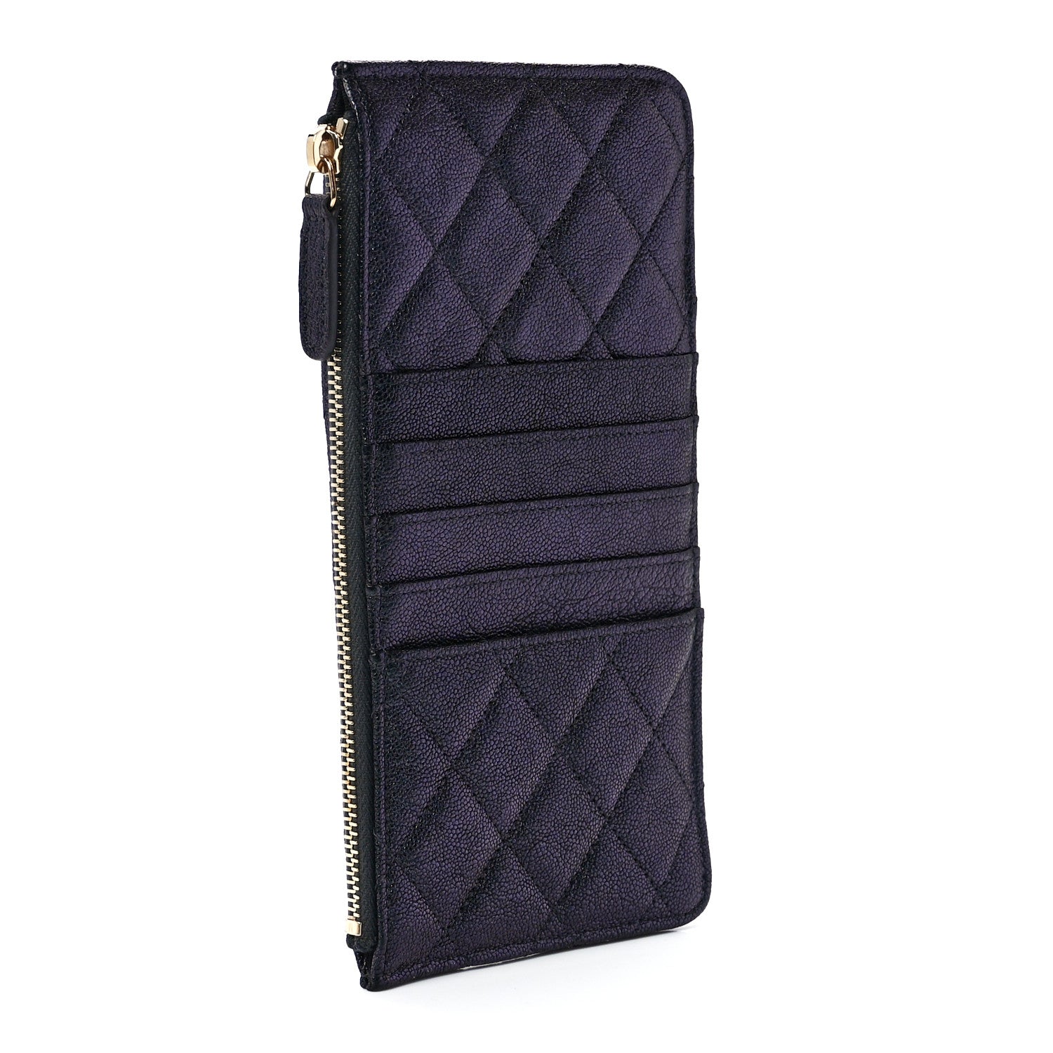 Chanel Iridescent Caviar Quilted Classic iPhone Pouch Black 3 of 11