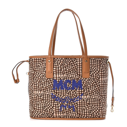 MCM Visetos Medium Liz Reversible Shopper Tote Cognac 5 of 16