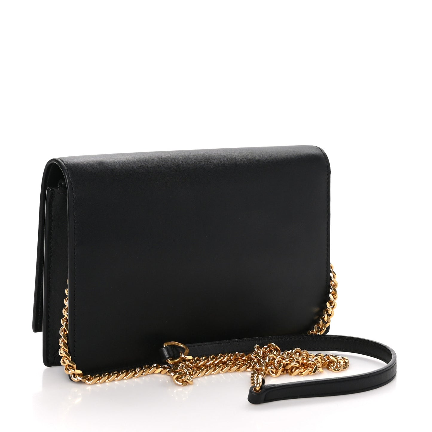 Calfskin Small Classic Monogram Kate Tassel Satchel Black