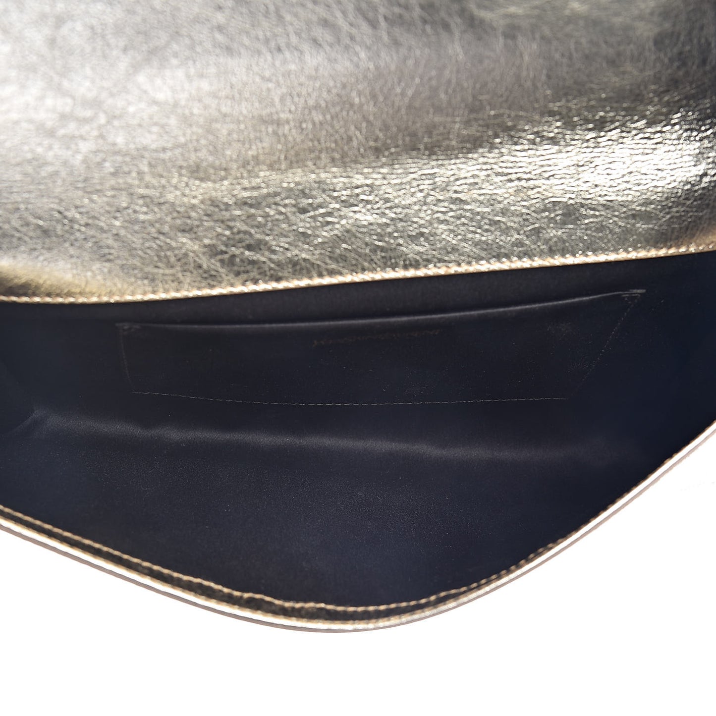 Metallic Calfskin Large Belle De Jour Clutch Gold