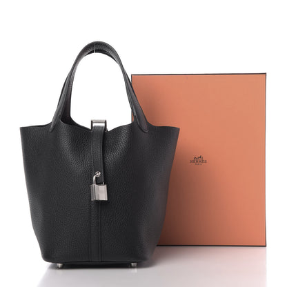 Hermes Taurillon Clemence Picotin Lock 18 PM Black 10 of 10