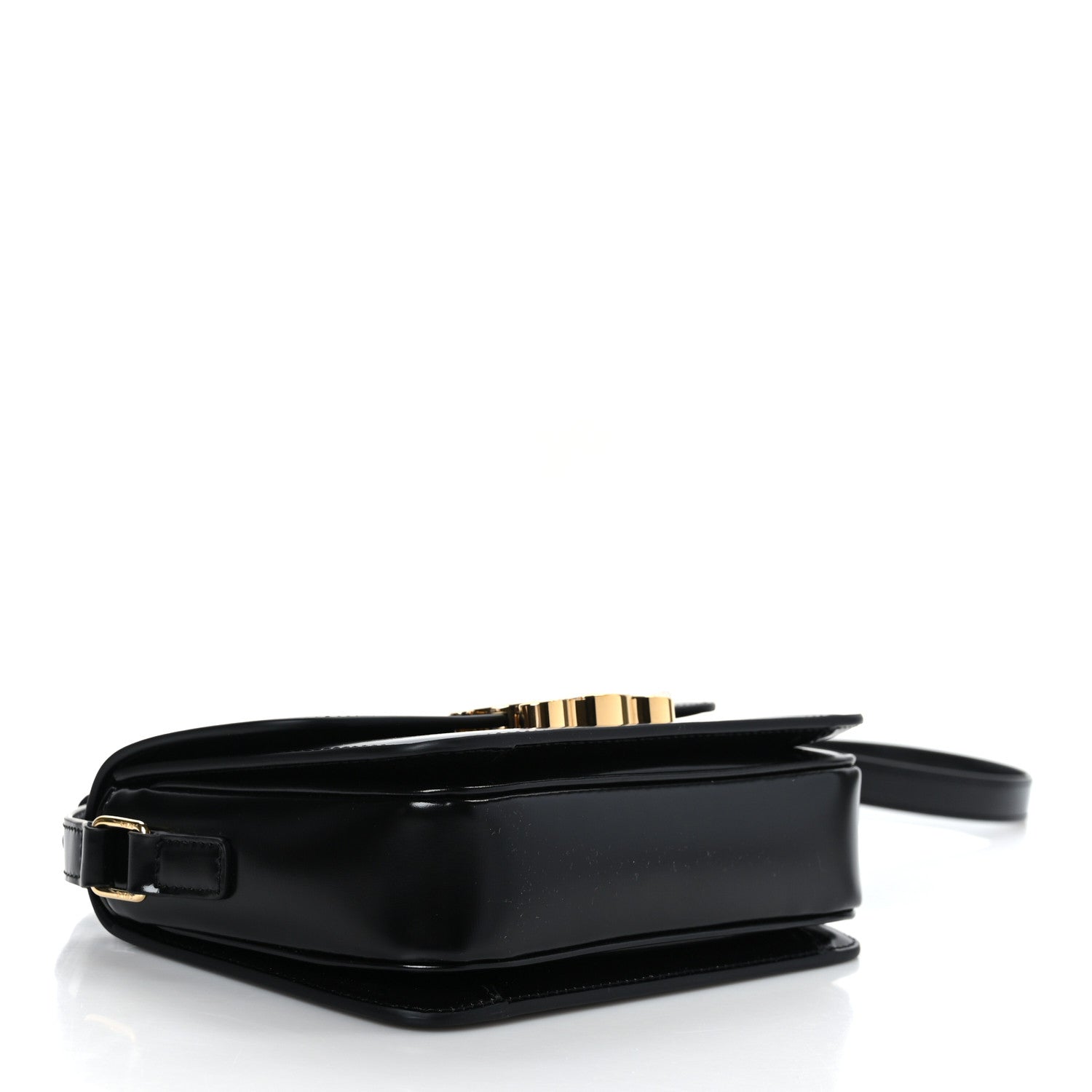 Celine Shiny Calfskin Teen Triomphe Black 4 of 8