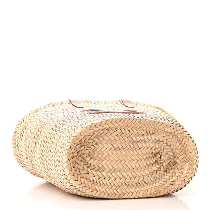 Celine Raffia Calfskin Triomphe Medium Panier Tan 4 of 9