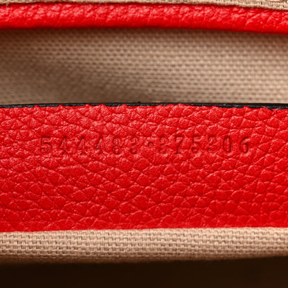 Alexander McQueen Pebbled Calfskin Small Skull Padlock Zip Around Tote Red 7 of 12