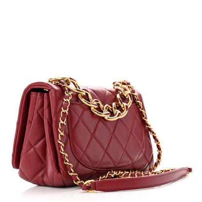 Chanel Lambskin Quilted Medium Color Match Flap Burgundy 3 of 10