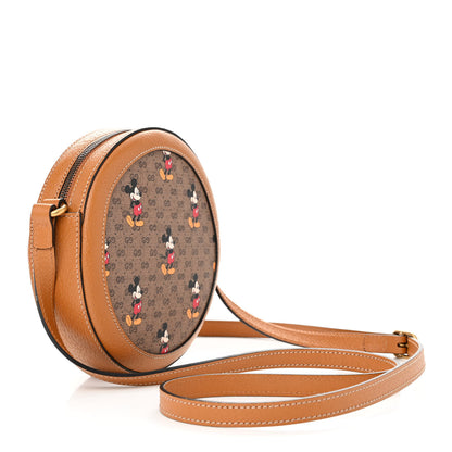 Gucci X DISNEY Mini Vintage GG Supreme Monogram Mickey Mouse Round Shoulder Bag Beige Vintage Sun Oil 3 of 11
