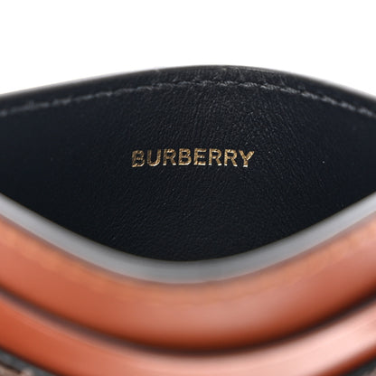 Burberry E-Canvas Monogram Stripe Card Case Bridle Brown 6 of 11