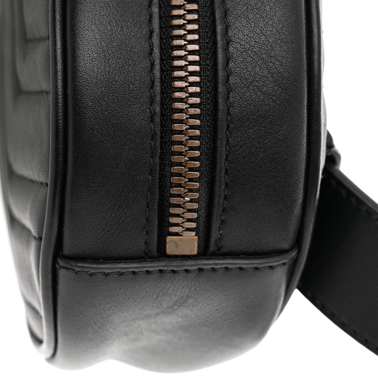 Gucci Calfskin Matelasse GG Marmont Belt Bag 85 34 Black 14 of 14