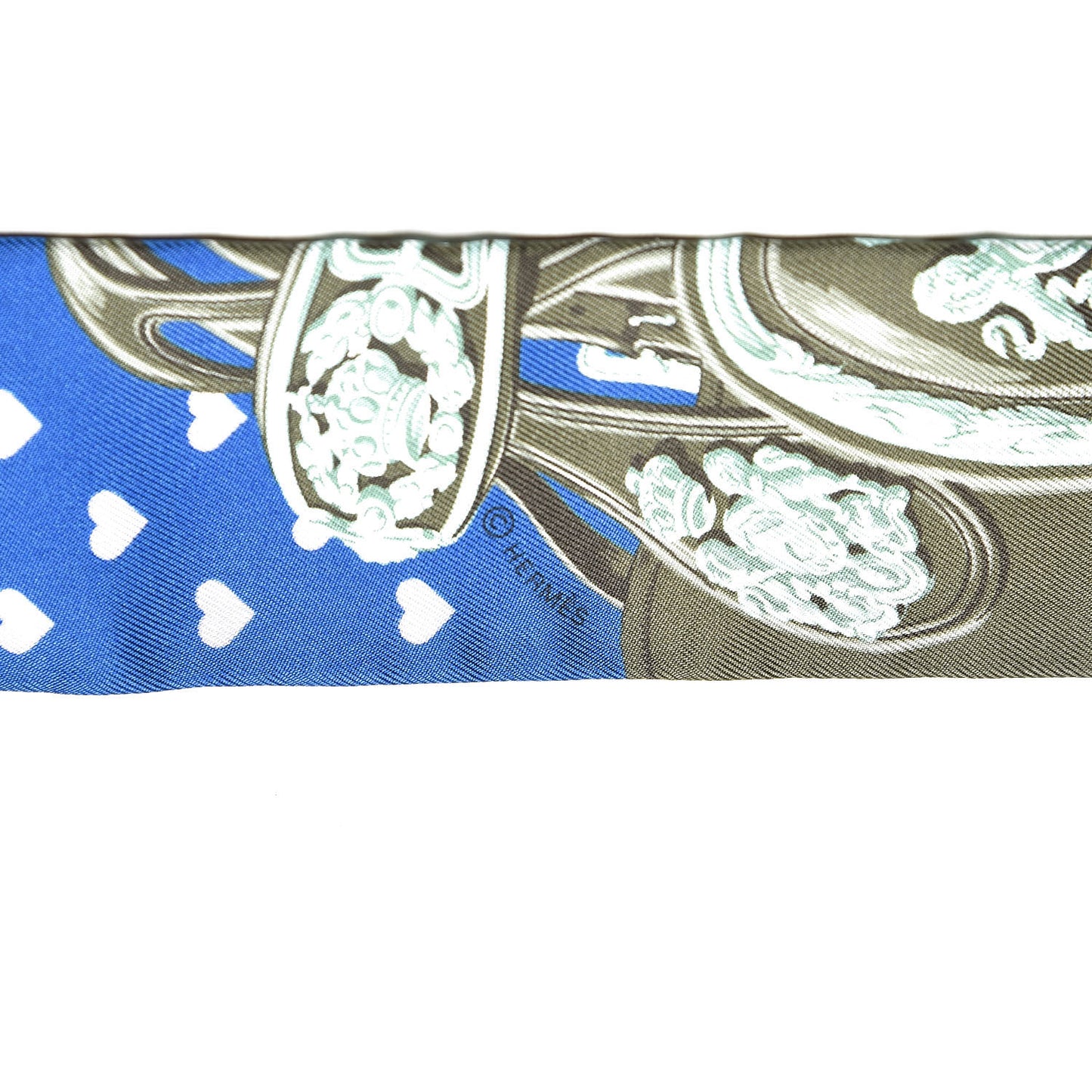 Silk Brides De Gala Love Twilly Cobalt Kaki Turquoise