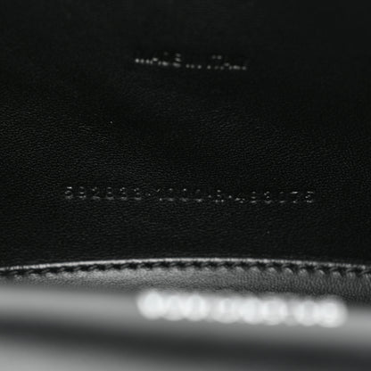 Balenciaga Shiny Box Calfskin Strass Hourglass Top Handle Bag XS Black 8 of 12