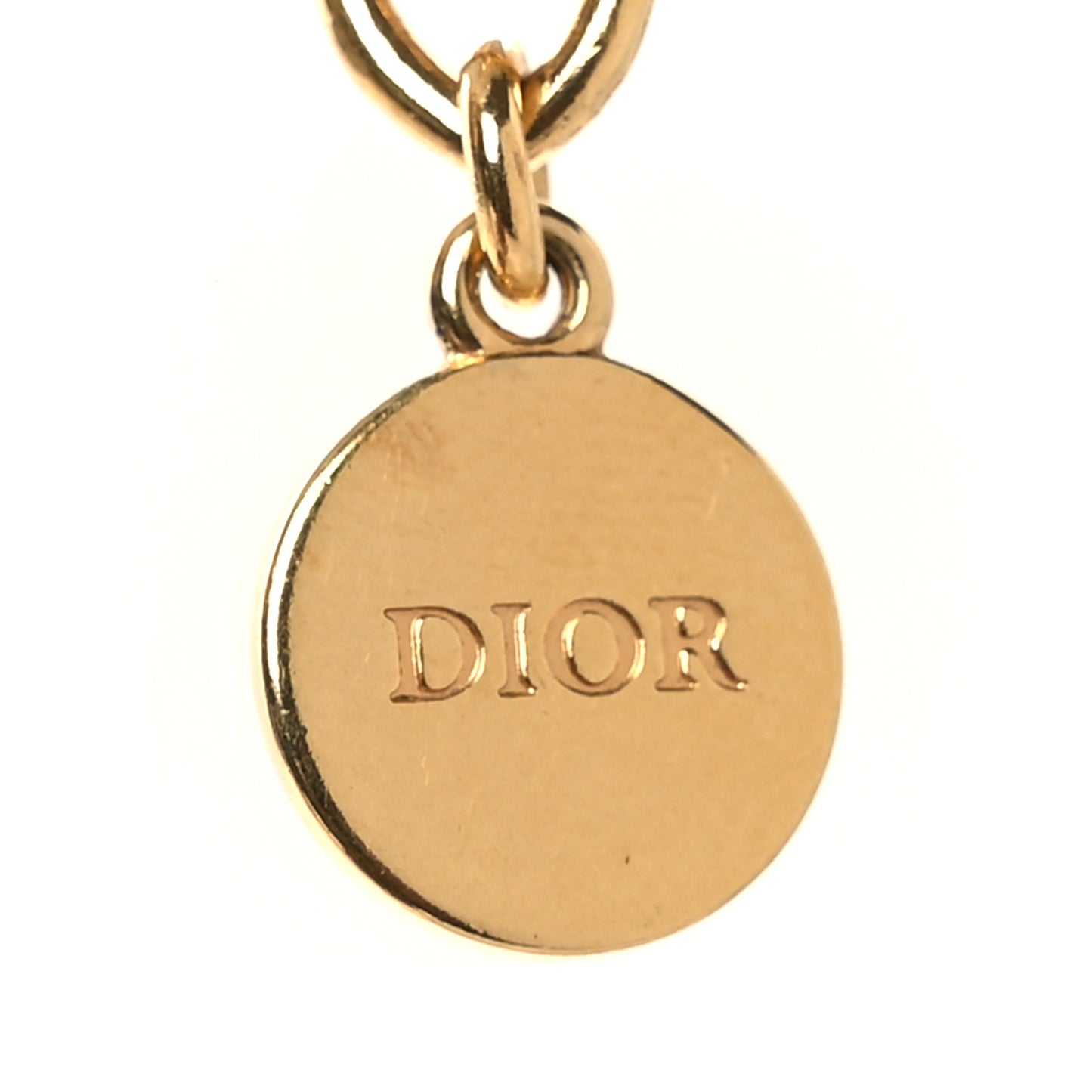 Metal CD Choker Necklace Gold Pink