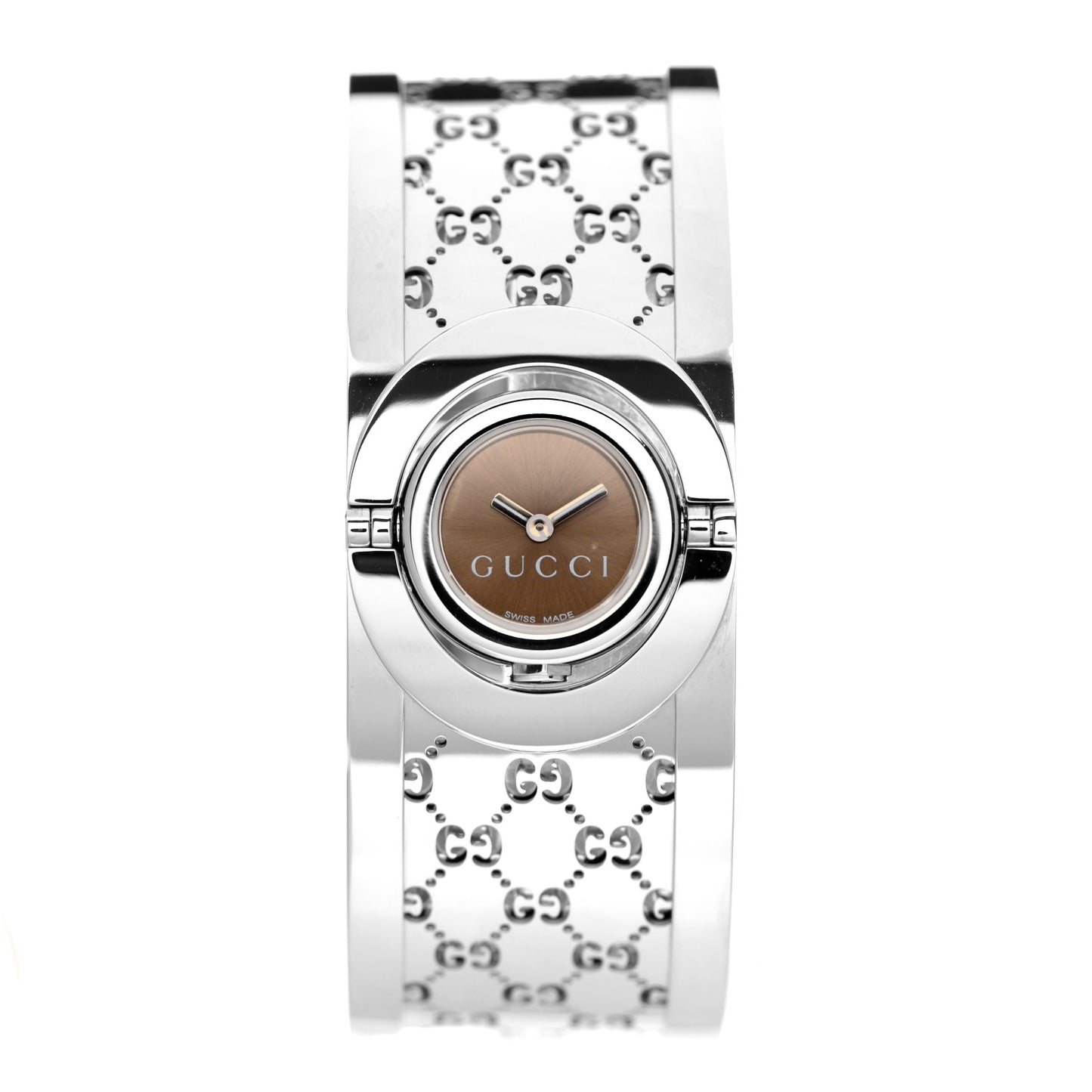 Stainless Steel 23mm Twirl Quartz Watch Brown